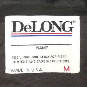 即決★アメリカ製 DeLONG★メンズM レザーアームスタジャン デロング 黒 赤 本革 ブルゾン 本皮 ジャンパー 革ジャンの画像8