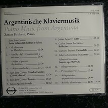 k（輸入盤）フィッシュバイン　アルゼンチンのピアノ曲　Fishbein Argentinische Klaviermusik_画像2