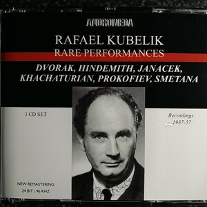 k（ANDROMEDA 3CD）クーベリック　ドヴォルザーク　ヒンデミット　ヤナーチェク　他　Kubelik Rare Performances