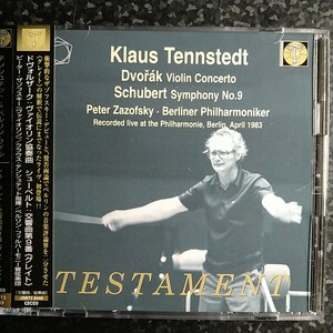k（2CD TESTAMENT）テンシュテット　ドヴォルザーク　ヴァイオリン協奏曲　ザゾフスキー　シューベルト　Tennstedt Dvorak Zazofsky