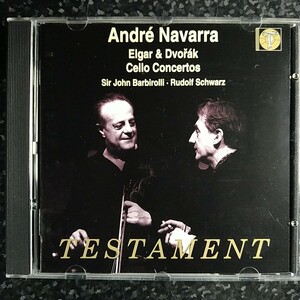 k（TESTAMENT）ナヴァラ　エルガー　ドヴォルザーク　チェロ・協奏曲　Navarra Elgar Dvorak Cello Concertos