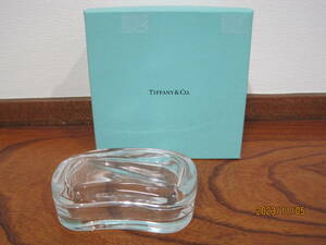 【中490】ティファニー　TIFFANY＆Co　ガラスケース　ビーンズ　小物入れ　置物　未使用