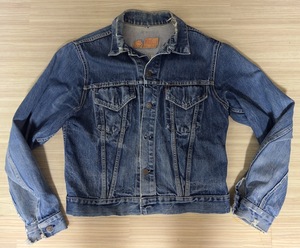 超希少！60’s・LEVI'sリーバイス70505-0217デカパッチ・BIG-E・イエロー綿糸・レインボーステッチ・刻印O・オリジナルヴィンテージ・均V