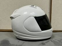 ARAI アライ QUANTUM-J クァンタム J グラスホワイト フルフェイス ヘルメット Mサイズ 程度良好!! スモーク シールド_画像5