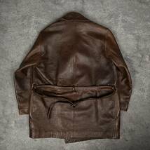 CHAPAL VESTE1914 羊革 レザー パイロット ジャケット シャパル フランス製 ビンテージ レザージャケット 革ジャン 革 ダブルブレスト_画像6