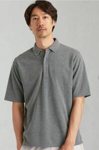 1 times put on United Arrows (UNITED ARROWS) green lable men's CSN double faced deer. . polo-shirt with short sleeves gray XL