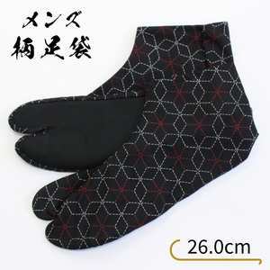 メンズ 柄足袋 足袋 男性 和装 柄 4枚こはぜ 男 日本製 タビ 着物 作務衣 色足袋 サイズ 26㎝ 黒 ブラック