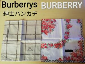 BURBERRY Burberrys　バーバリー　ハンカチ　２枚　未使用品　大特価　説明必読