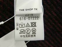 新品 THE SHOP TK 【ヘリンボーン】 柔らか リバーシブル マフラー 黒 ワインレッド 秋冬 ★330045 タケオキクチ_画像6