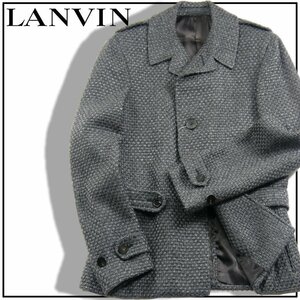 新品 LANVIN ランバン 【定価54万円 イタリア製】 厚手 ニット地 ジャケット コート 秋冬 48 ★220159