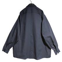 RED KAP 長袖ワークシャツ size 2XL オーバーサイズ グレー ストライプ ゆうパケットポスト可 胸 ワッペン Carson 古着 洗濯 プレス済 954_画像2