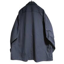 RED KAP 長袖ワークシャツ size 2XL オーバーサイズ グレー ストライプ ゆうパケットポスト可 胸 ワッペン Carson 古着 洗濯 プレス済 954_画像3