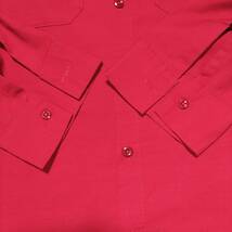 RED KAP 長袖ワークシャツ size 2XL オーバーサイズ レッド ゆうパケットポスト可 胸 ワッペン HELP 古着 洗濯 プレス済 960_画像7