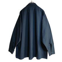 CiNTAS 長袖ワークシャツ size 2XL オーバーサイズ ネイビー ゆうパケットポスト可 胸 ワッペン H.E.B 古着 洗濯 プレス済 994_画像2