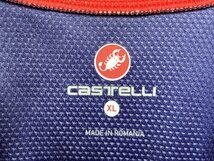 HH364 カステリ CASTELLI 半袖サイクルジャージ 紺 XL Pinarello ほつれあり_画像7