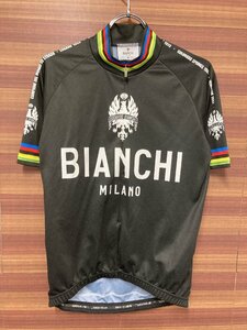 HG919 ビアンキ Bianchi 半袖 サイクルジャージ 黒 アルカンシェル S MILANO