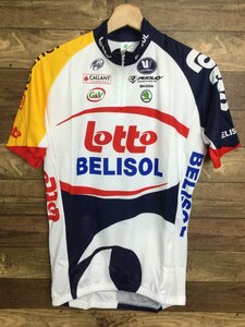 ES081 フェルマルク VERMARC SPORT Lotto BELISOL 半袖 サイクルジャージ M 白赤 未使用品