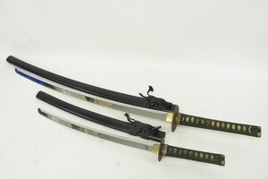 Q035-N34-563 武具 模造刀 日本刀 全長約99・65cm 刃長約65・45cm 2本 現状品⑧＠