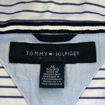 TOMMY HILFIGER トミーヒルフィガー　ボタンダウン 長袖シャツ　ストライプシャツ　ワンポイントロゴ　サイズXL_画像3