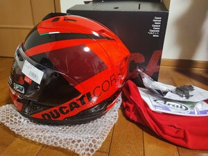 【新品未使用】Ducati Corse V6 フルフェイスヘルメット Lサイズ　モデル:Arai RX-7X