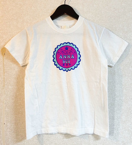 アナスイ(ANNA SUI)　半袖　レディース　Tシャツ　USA製　ロゴ　ホワイト　白　Sサイズ