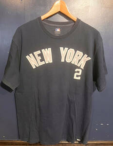 MLB　ニューヨーク・ヤンキース　半袖　Tシャツ　 デレク・ジーター Derek Jeter　野球　ネイビー　Lサイズ