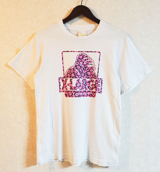 002　XLARGE (エクストララージ)　半袖　Tシャツ　ゴリラ　ロゴ　プリント　ホワイト　白　Sサイズ