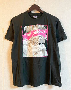 the pillows×フリクリ Tシャツ　FLCL　ピロウズ　コラボ　アニメ　GAINAX　ロック　バンド　ブラック　Lサイズ