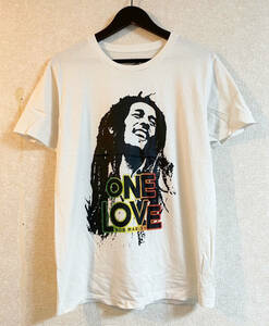 BOB MARLEY | ボブ・マーリー　半袖　Tシャツ　ZIONザイオン　ONE LOVE レゲエ　フォト　ホワイト　白　LLサイズ