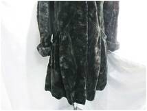 レディース コート ファッションコート ブラック 着丈約79cm_画像4