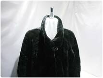 レディース コート ファッションコート ブラック 着丈約79cm_画像3