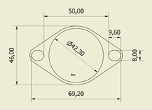 FCR35 FCR37 FCR39 FCR41 アルミ削出しロングファンネル 60mm 赤_画像3