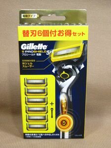 M1-402◇即決 未開封品 箱難あり Gilette ジレット プロシールド 電動 5＋1 替刃6個付お得セット