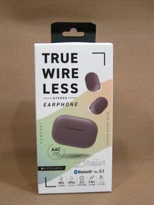 M1-442■即決 未開封品 クオリティトラストジャパン TrueWireless イヤホン ブラウン QB-082CBN Bluetooth Ver5.1