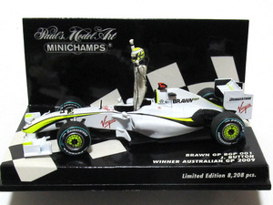 A★PMA ミニチャンプス 1/43★ ブラウン GP BGP001 ジェンソン・バトン #22 2009 開幕戦オーストラリア優勝★ BRAWN GP チーム初参戦初優勝