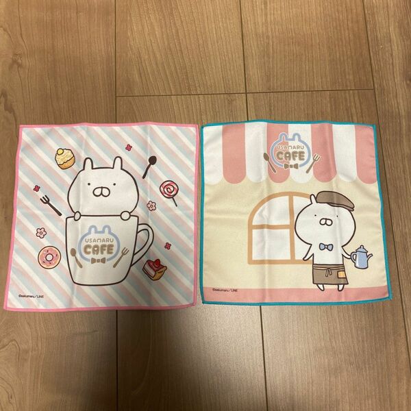 うさまるカフェ限定ハンカチ2枚セット