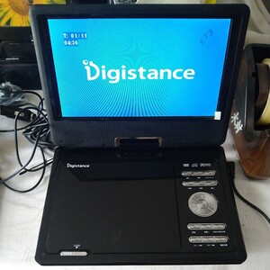 n-933◆ Digistance デジスタンス 7インチモニター DVDプレーヤー CPRM DS-PP90EC308BK 通電確認済 美品 完品状態は画像で確認してください