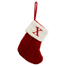 イニシャル ソックス (X) Initial Socks クリスマス 飾り 靴下 吊り下げ ニット サンタ 装飾 インテリア ツリー プレゼント 【メール便OK】_画像1