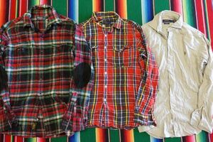 LSH-RL2 ラルフローレン Ralph Lauren ヘビーネルシャツ 長袖チェックシャツ￥1～ビンテージUS古着卸セット業者まとめ売り