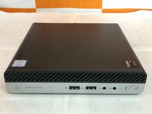 【ハード王】1円～/HP ProDesk400G5DM/Corei5-9500T/4GB/ストレージ無/5968-R13