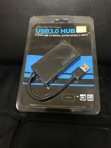 ★ USBハブ 3.0 4ポート ハブ USB3.0 ウルトラスリム 高速ハブ 小型 軽量 コンパクト バスパワー ブラック USB 電源不要 新品 未使用 ★