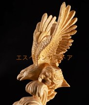 [エスペランザストア]イーグル彫刻像、イーグルモデル木彫り手芸動物鳥ホームデスククリエイティブコレクションデコレーションギフト_画像4