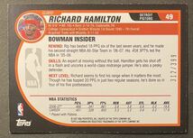 399枚限定 Richard Hamilton 2007-08 Bowman Gold Parallel /399 Pistons Topps NBA_画像2