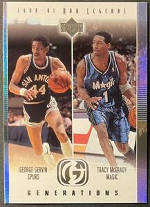Tracy Mcgrady George Gervin 2000-01 UD NBA Legends Generations Insert NBA