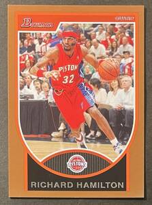 399枚限定 Richard Hamilton 2007-08 Bowman Gold Parallel /399 Pistons Topps NBA