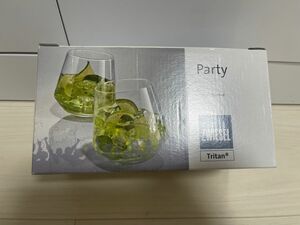新品未使用　ツヴィーゼル　クリスタルグラス　　party グラス　2個セット　コップ　ペアグラス