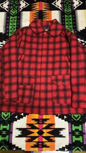 ウールリッチ 757 ハンティングコート Woolrich Buffalo Plaid 赤×黒 Melton Wool JK USA製 CA 05331 使用頻度 少