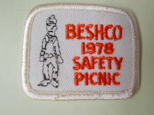 BESHCO　1978　PICNIC　ワッペン/ 米現地購入品　正規＆ビンテージ？