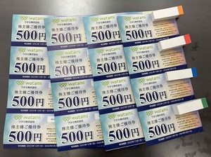 【即決】ワタミ 株主優待券 500円×44枚 22000円分 2023年12月1日～2024年5月31日　送料無料