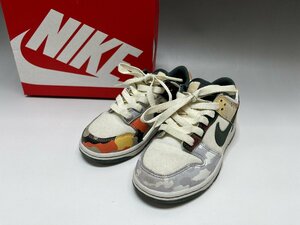  прекрасный товар NIKE DUNK LOW SE SAIL MULTI CAMO Kids спортивные туфли DB1900-100 US12.5C JP18.5cm камуфляж Dan Claw ребенок ломбард. качество seven H